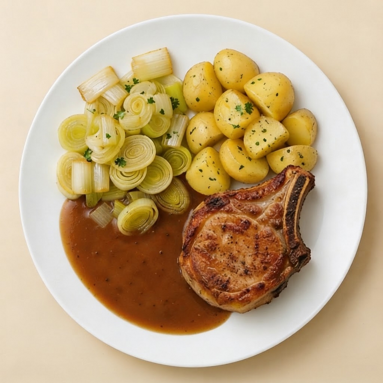 Preischotel met ribkarbonade