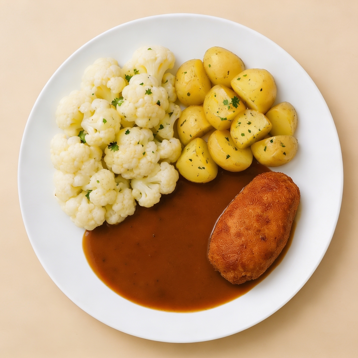 Bloemkoolschotel met kipcorndonbleu