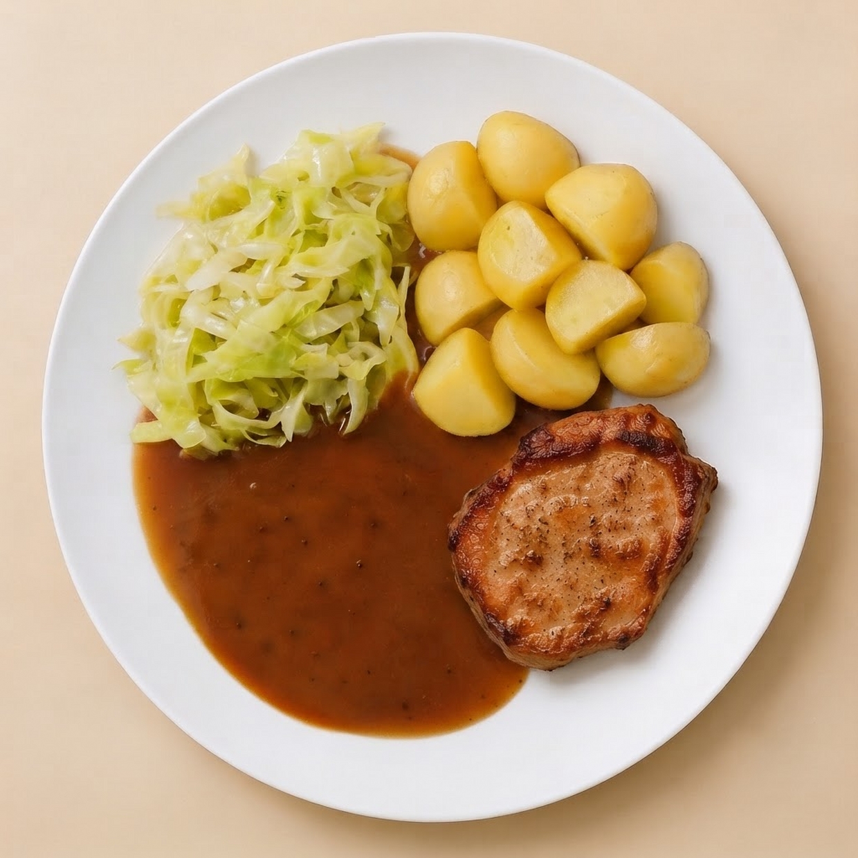 Spitskoolschotel met filetlapje
