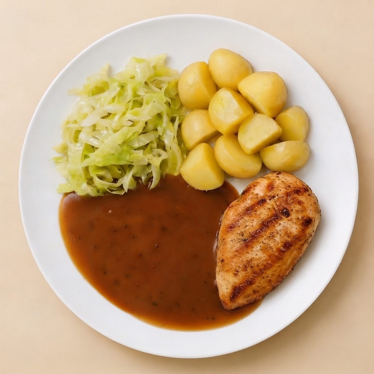 Spitskoolschotel met kipfilet