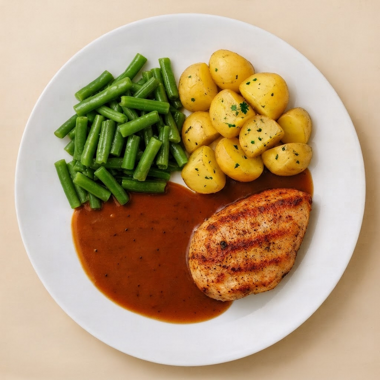Sperciebonenschotel met kipfilet