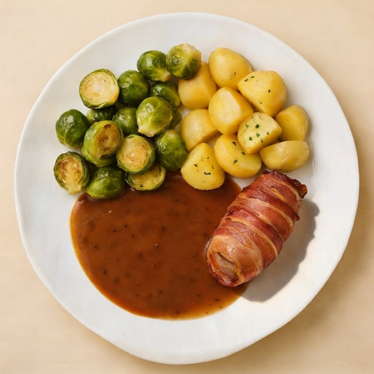 Spruitjesschotel met slavink