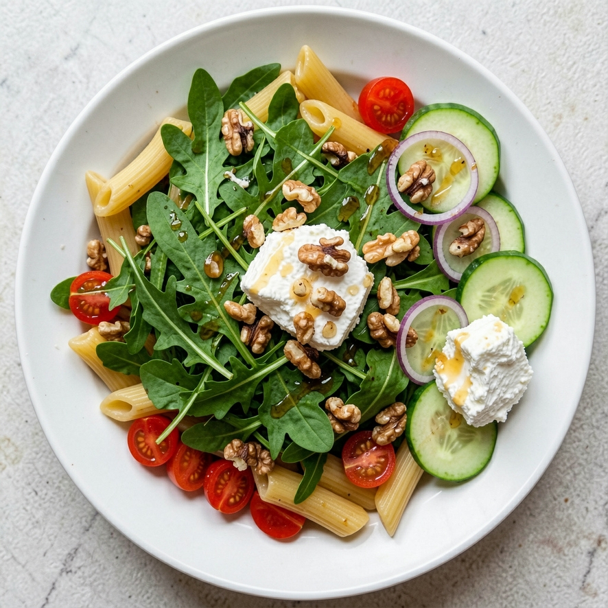 Salade geitenkaas honing walnoot